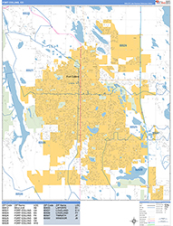 Fort Collins Wall Map Basic Style 2026